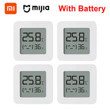 XIAOMI-termómetro Digital inteligente Mijia 2, higrómetro eléctrico inalámbrico, funciona con la aplicación Mijia 2024 - compra barato