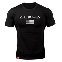 2018 Мужская футболка в стиле милитари, 2017 Мужская свободная хлопковая Футболка с круглым вырезом, Альфа Америка, размер, короткий рукав, футболки 2024 - купить недорого