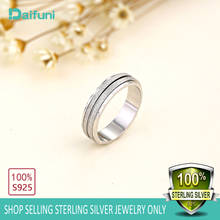 Daifuni Серебро 925 матовый палец кольца для женщин обручальные кольца серебряные 925 ювелирные изделия Одежда высшего качества матовый хлопья кольцо никогда не выцветает 2024 - купить недорого