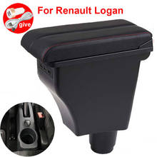 For Renault Logan Armrest box Interior special Retrofit parts Center Car Armrest box Center Storage box  with USB LED light 2024 - buy cheap