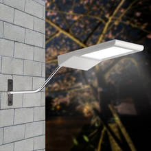 Painel de luz led solar com poste de 24leds, à prova d'água ip65, painel de parede externo, lâmpada branca para rua, quintal, casa, jardim, pátio 2024 - compre barato