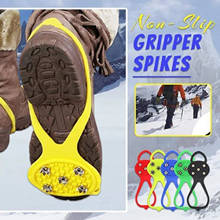 Espinho de garra para gelo antiderrapante, 1 par de pinças para escalada com 5 dentes, sapato durável, capa para sapatos, caminhada na neve 2024 - compre barato