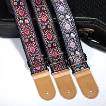 National Style Embroidery Jacquard Guitar Strap Electric Acoustic ukulele Folk Jazz Guitar Bass Musical Instrument Accessories 2024 - buy cheap