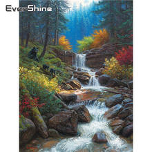 Evershine-Pintura de diamante cuadrado paisaje bordado punto de cruz 5D, mosaico de diamantes de cristal, decoración del hogar 2024 - compra barato