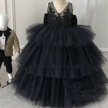 New Baby Girls Birthday Dresses Ball Gown Lace Sequined Beaded Plus Size Tulle Girls Pageant Party Gown with Bow 2024 - buy cheap