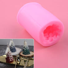 Letaosk molde de silicone rosa 3d árvore de natal, vela de cozimento de chocolate, sabão, molde de artesanato diy 2024 - compre barato