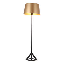 Lámpara de pie clásica de metal, bombilla LED E27, lámpara de pie moderna, sombra de metal, color dorado, iluminación de alta calidad 2024 - compra barato