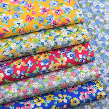 Chainho, série floral impresso tecido de algodão liso, diy estofando & costura popelina material para bebê & criança vestido, camisa, saia, 100x145cm 2024 - compre barato