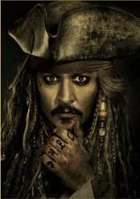 Pintura de diamantes 5D Diy, punto de cruz, Piratas del Caribe, Capitán Jack, gorrión, actor, Johnny Depp, bordado de diamantes Diy 2024 - compra barato