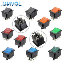 1PC KCD4 Rocker Switch ON-OFF 2 Position 4 Pins / 6 Pins Electrical Equipment With Light Power Switch 15A 250VAC/ 20A 125VAC 2024 - buy cheap