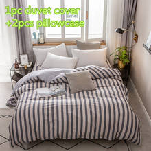 2020 novo 1 pçs capa de edredão macio xadrez listras quilt cover cuidados com a pele roupas de cama de algodão 150x200 cm/180x220 cm/200x230 cm tamanho 2024 - compre barato