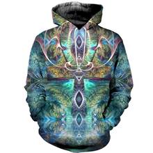 Psychedelic Art Ankh 3D All Over Printed Men Hoodies/sweatshirts Harajuku Fashion Hooded Autumn Long Sleeve streetwear Pullover 2024 - buy cheap