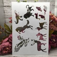 29*21cm A4 Animals Dinosaur Lion DIY Layering Stencils Wall Painting Scrapbook Coloring Embossing Album Decorative Template 2024 - buy cheap