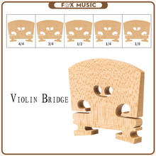 Maple Wood Bridge Violin Bridge  4/4 3/4 1/2 1/4 1/8 Size French Style Violin Parts Replacement 2024 - buy cheap