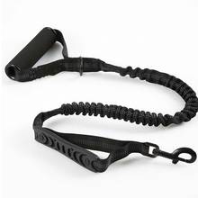 Elastic Black Dog Walking Leash Soft Padded Handle Retractable Bungee Leads for Running  Durable Large Nylon Black Pets Strap 2024 - buy cheap