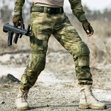 Мужские камуфляжные брюки-карго SWAT, военные тактические брюки-карго с наколенниками, рабочие брюки 2024 - купить недорого