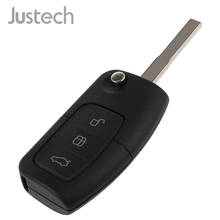 Justech Remote Key With Flat Blade Electronics 3 Button For Ford Focus Mondeo Fiesta S Max Galaxy C Max 2024 - buy cheap