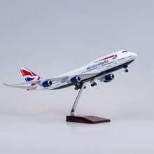 Avião de brinquedo com liga de resina fundida, 47cm, 1/150 escala b747, avião de brinquedo com luz e rodas 2024 - compre barato