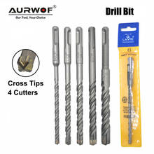 Conjunto de brocas, 5 peças, martelo elétrico, hss plus, pontas cruzadas, 4 cortadores, 160mm para parede de concreto, tijolo, alvenaria, brocas 6mm 2024 - compre barato