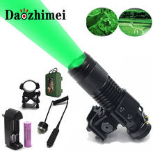 1000 Lumen Green/Red Light Zoom focusing Led Flashlight Hunting/Camping Flash light Tactical Torch + Pressure Switch+ Gun Mount 2024 - buy cheap