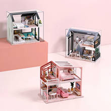 Kit de construcción de casa de muñecas en miniatura, montaje de muebles de madera, bricolaje, 1:24 2024 - compra barato