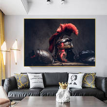 Ayrton Senna Spartan Warrior Helmet Canvas Painting Modern Posters Prints Wall Pictures for Living Room Bedroom Home Decoration 2024 - buy cheap