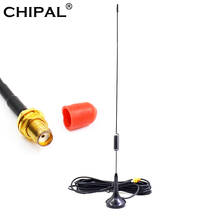 CHIPAL-antena magnética para coche, Walkie Talkie de doble banda, UHF, VHF, para BAOFENG UT-106UV, SMA-F, Wouxun, Kenwood, UV-5R 2024 - compra barato