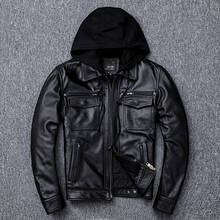 Free shipping.plus size mens thicker liner genuine leather coat,winter warm outdoor jacket.cowhide jackets.Pro  motor biker 2024 - buy cheap