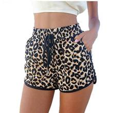 YGYEEG Summer Fashion Women Sexy Leopard Printed Shorts Female Stretchy Elastic Waist Shorts Mid Elastic Waist Short Trousers 2024 - buy cheap