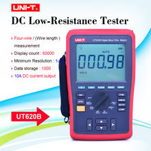 UNI-T-medidor Digital de microohmios UT620B, pantalla LCD Manual de 60000 ohmios, alarma de Límite alto/bajo, interfaz USB 2024 - compra barato
