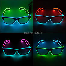 Óculos luminosos de led, óculos coloridos decorativos para festa, dia das bruxas, natal, novidade em óculos para iluminação 2024 - compre barato