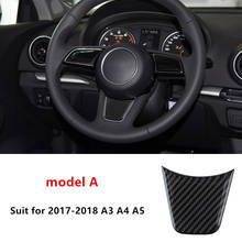 Carbon Fiber Steering Wheel Decal Decoration Cover Trim For Audi A1 A3 A4 A5 A6 A7 Q3 Q5 Car Styling Interior Accessories 2024 - buy cheap