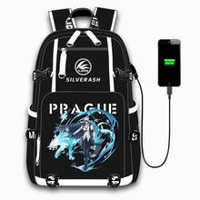 Anime Arknights USB Port Backpack Bag Zipper School Book Students Outdoor Shoulder Book Bag Rucksack Cosplay Gift 2024 - buy cheap