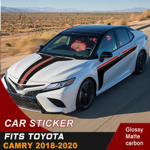 Car Stickers Bonnet Side Door Racing Stripe Graphics Vinyl Cool Car Decoration Decals Custom Fit For TOYOTA CAMRY 2018 2019 2020 2024 - buy cheap