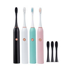Electric Toothbrush Adult Non-rechargeable Soft Hair Automatic Waterproof Oral Hygiene Tooth Brushes with Replacement Heads Set 2024 - buy cheap