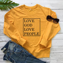 Love God Love People Sweatshirt Scripture Women Graphic Christian Sweatshirts Casual Long Sleeve Religion Disciple Pullovers 2024 - buy cheap