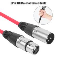 Cable de extensión de micrófono blindado macho a hembra, 1m, XLR, 3 pines, M/F, Audio Profesional 2024 - compra barato