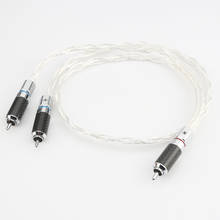 Audiocrast-cable de Audio Chapado en plata, Conector de interfaz RCA a 2RCA, divisor a 2RCAs, OCC 8AG, 1 unidad 2024 - compra barato
