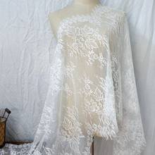 Véu folha de malha com renda 50 cm de largura, vestido enfeite de renda, véu de casamento, tecido de renda, acessórios de saia costurada 2024 - compre barato