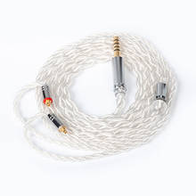 Cable Chapado en plata de cobre y cristal, accesorio de alta pureza 5N de 4 núcleos, triple paso, 2 pines/MMCX/QDC/TFZ con conector 2,5/3,5/4,4 KS2 I3 2024 - compra barato