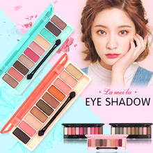 Fashion 10 Colors Eyeshadow Palette Lazy Matte Pearlescent Earth Color Eye shadow Palette Cosmetic with Brush 2024 - buy cheap
