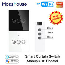 WiFi RF433 Smart Touch Curtain Roller Blinds Motor Switch Tuya Smart Life App Remote Control Works with Alexa Google Home 2024 - buy cheap