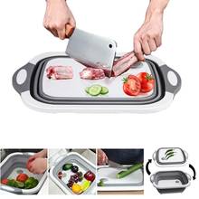 Foldable Multifunction 3 In 1Chopping Board Vegetable Fruit Wash and Drain Sink Storage Basket Kitchen Drain Basket 2024 - buy cheap