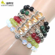 Charm Natural Stone Bracelet Olive Jades Agates Woman Girl Wedding Alloy Pendant Accessories Gift Christmas Jewelry Wholesale 2024 - buy cheap
