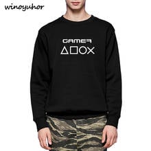 2021 New  Fashion Creative Game Print Hoodies Men Playstation Controller Button Boy Sweatshirts Long Sleeve Gamer Gift Tops 2024 - buy cheap