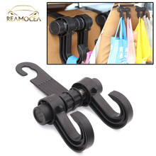 Reamocea Car Back Seat Headrest Holder Auto Hanger Hooks Clip Universal 90 Degree Rotation Double Purse Bag Handbag Organizer 2024 - buy cheap