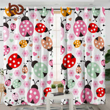 BeddingOutlet Ladybug Kids Bedroom Curtain Colorful Insect Pink Curtain Polka Dot Floral Cartoon Window Curtain Living Room 1pc 2024 - buy cheap