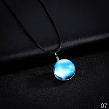 Luminous Glass Night Light Crystal necklace Cabochon Pendant Glow In The Dark Star Series Planet Necklace Street Fashion Jewelry 2024 - buy cheap