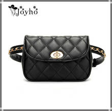 JOYHO Fashion Leather Waist Bag Women Fanny Chest Bag Pack Femal Plaid Belt Bags Hip Money Travel Phone Pouch Bags Banana Bags 2024 - buy cheap