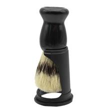 Cepillo de madera para Barba de cerdas de jabalí suave, herramienta de afeitado de peluquero, Kit de Peine de bigote, soporte de afeitado, conjunto de soporte 2024 - compra barato
